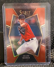 Shane Bieber 2022 Select Premier Level Red Prism  #33/199 - Guardians