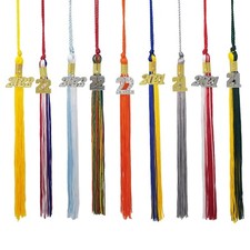 Graduation Tassel with current year charm - MANY COLORS AVAILABLE