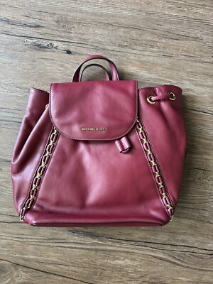 MICHAEL KORS Women's Bag SADIE Series MULBERRY Leather Drawstring Medium NWT