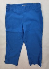 JM Collection Capris Dressy Stretch Comfort Waist White Size Medium