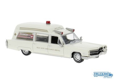 Brekina Palo Alto Ambulance Cadillac Miller Meteor Ambulance 19778