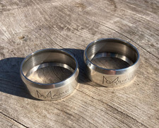 Deux Ronds de Serviette : Madame Monsieur en Argent  !