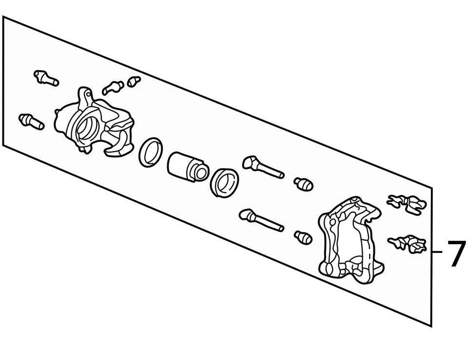 2006-2014 年本田 Ridgeline 后乘客右制动卡钳 URNYF — 第 3/3 张图片