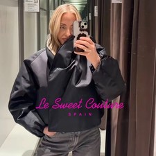 ZARA WOMAN FW25/26 BLACK ZW COLLECTION QUILTED BOMBER JACKET 3548/054/800