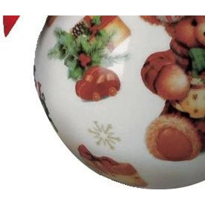 Palla di Natale Ceramica BRANDANI Coccole Orsetto Decorazione Albero 10 cm, fotografia 4 di 9