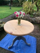 Upcycled Solid Pine Round Table/display table/cafe table