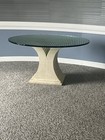 CUSTOM LAZER CUT 60” GLASS ROUND DINING ROOM TABLEj — photo 3