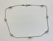 Tiffany & Co. Elsa Peretti 7 Pearls By The Yard 925 Sterling Silver Necklace 16"