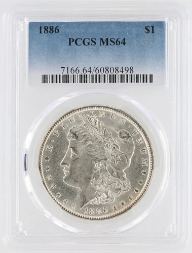 1886 Morgan Silver Dollar PCGS MS64 S$1 Philadelphia Minted No Reserve