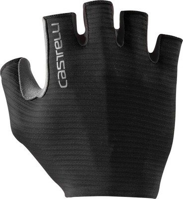 Castelli Espresso Fingerless Cycling Gloves Black Padded Bike Ride Comfort Cycle