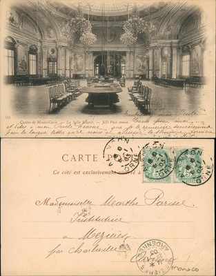 Postcard Monte-Carlo Casino La Salle Semmit 1903