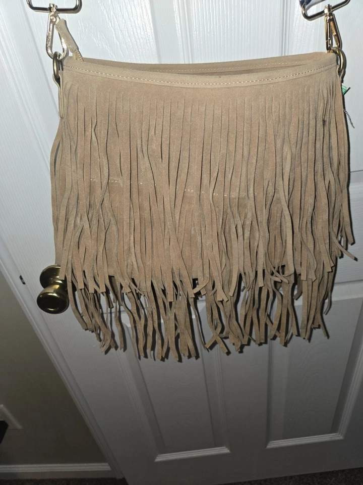 Bandolera Jen & Co Vegan Sadie Flecos Bolso Bronceado Boho con Correa de Guitarra Camuflada Foto 2 de 4