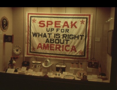 1980s Original 35mm Slide Photo Speak Up For What Is Right About America Flag