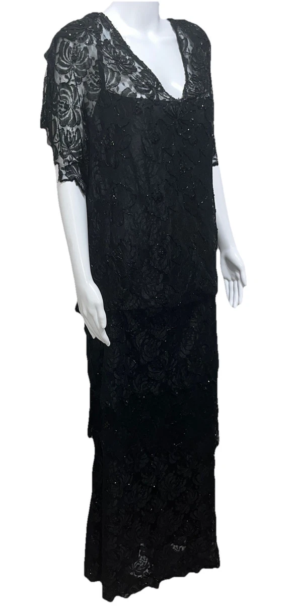 chinese dress ladies Vintage Sheer Ecru Lace Dress - S main image 0