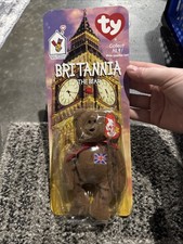 Ty McDonalds Teenie Beanie Babies Britannia The Bear 1999 Brown