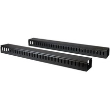 StarTech.com 2-Pack 20U Vertical Cable Organizer with Finger Ducts, Vertical Cab