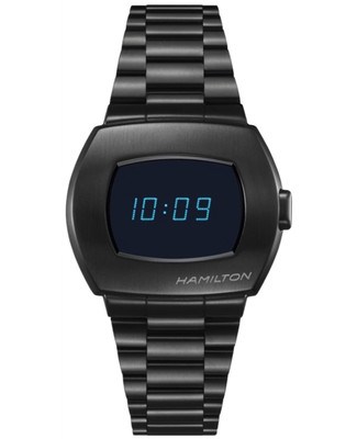 New Hamilton PSR Digital Quartz Black PVD Steel Men's Watch H52404131
