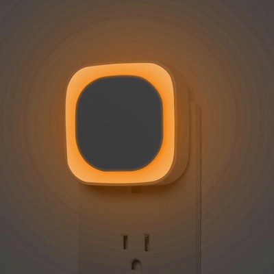 2 Pack Plug in Amber Night Light, Auto Dusk to Dawn, Soft Glow, Dimmable, Dif...