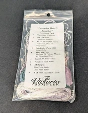 The Victoria Sampler Lavender Hearts Silk Accessory Pack New