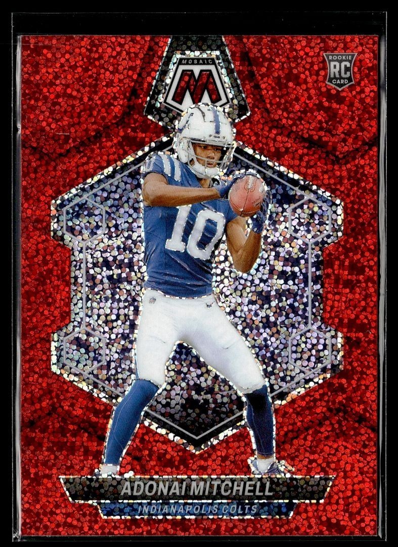 2024 MOSAIC RED SPARKLE ROOKIE 350 Adonai Mitchell Indianapolis Colts