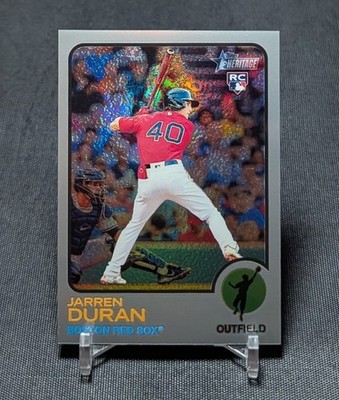 Jarren Duran Chrome Silver Refractor /373 Rookie 2022 Topps Heritage 211 Red Sox