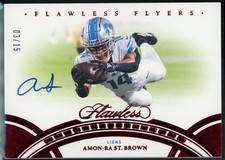 Amon-Ra St. Brown 2024 Panini Flawless Flawless Flyers Ruby #/15 Autographs