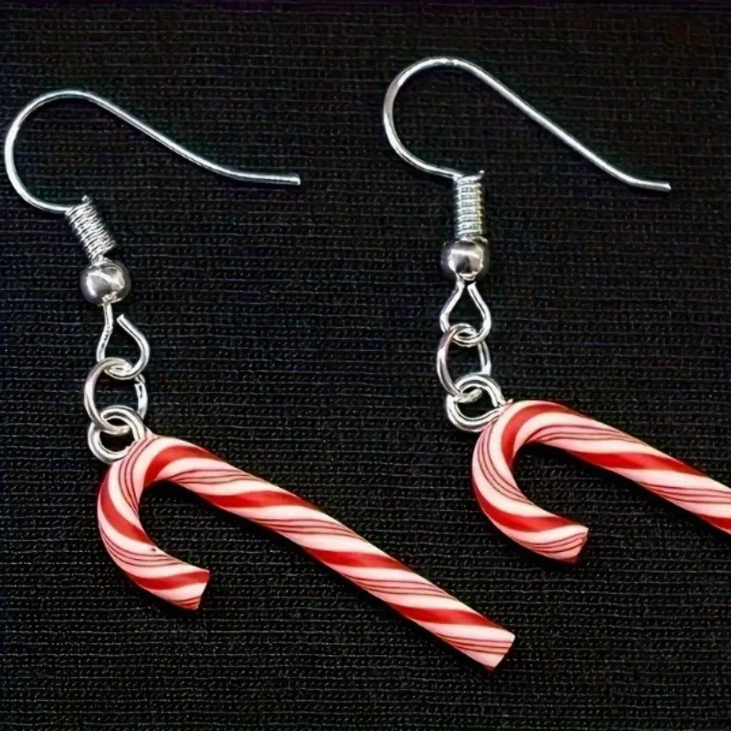 Pendientes de caña arco iris de acrílico para mujer Foto 4 de 4