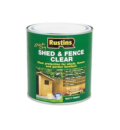 Rustins Shed & Fence Clear 1L- Advanced Wood Protector  Assorted sizes 