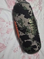 JBL Charge 5 Portable Bluetooth Speaker Camo Black Green Oval Shape