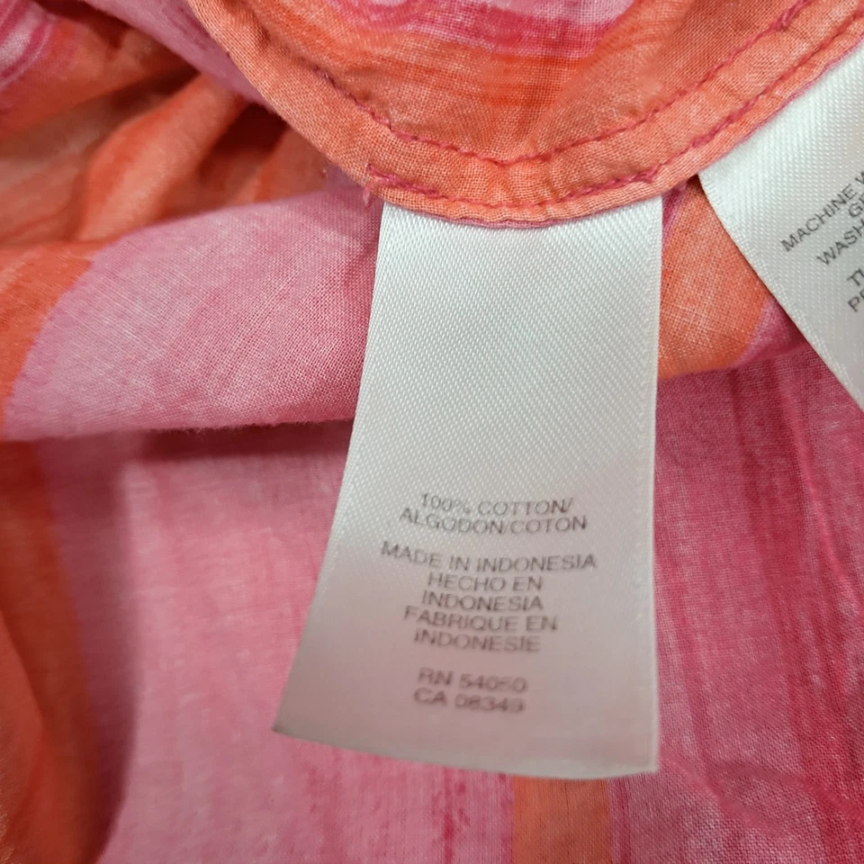 Jones New York Signature Women's Button Up Shirt Strip Multi Color X-Large - Image 4 of 4