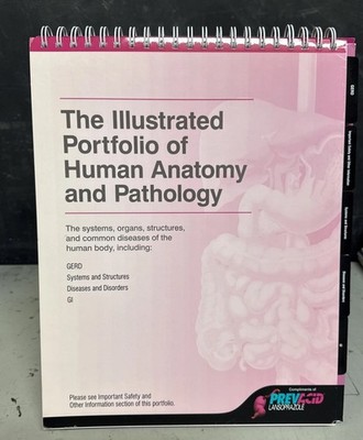 THE ILLUSTRATED PORTFOLIO OF HUMAN ANATOMY & PATHOLOGY Spiral Bound W/Stand