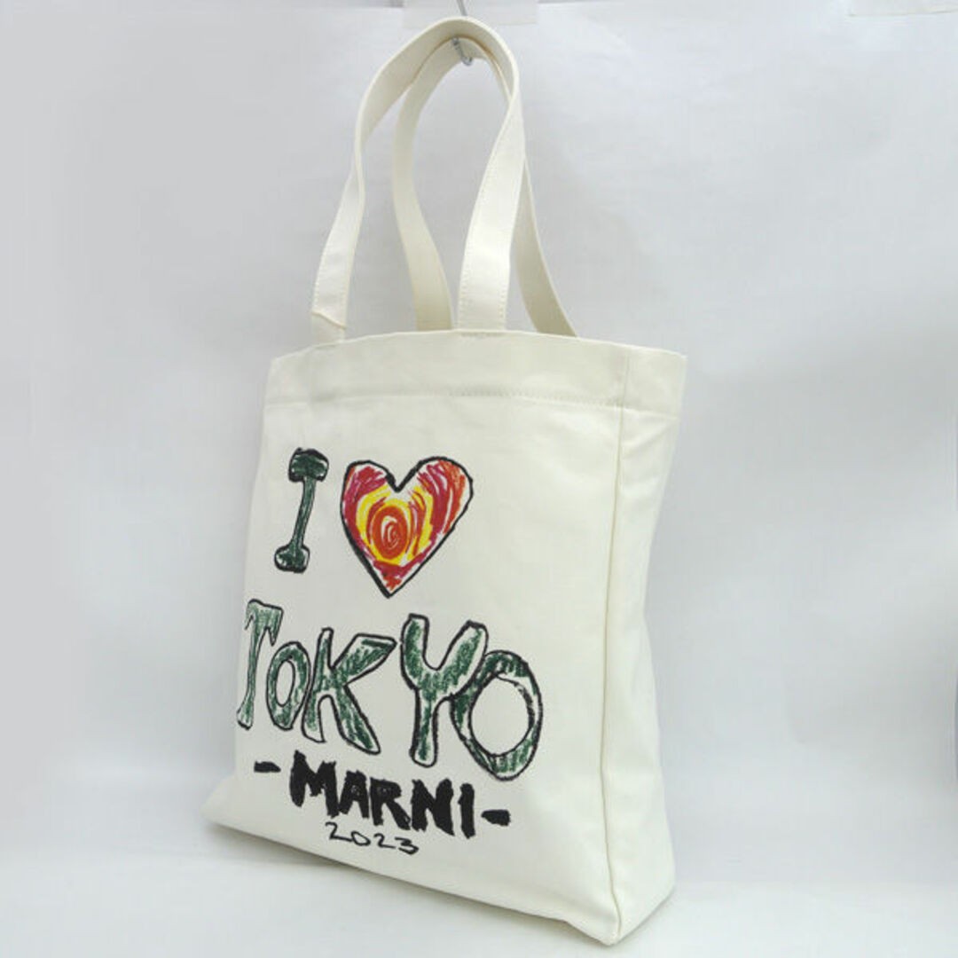 MARNI tote bag 2023 Tokyo Canvas White with tag SHMQ0064A0