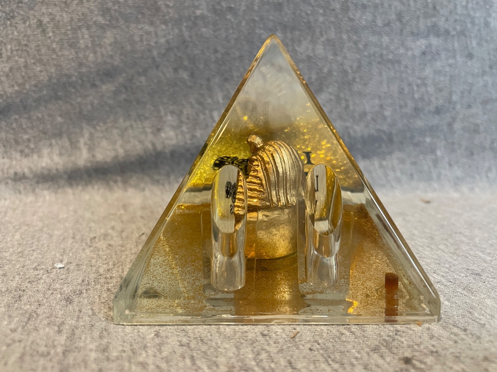 Vintage Luxor Las Vegas Pyramid Snow Globe Paperweight