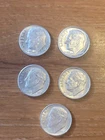 5x 1964 Roosevelt Dimes (5 Coin Lot) - 90% Silver