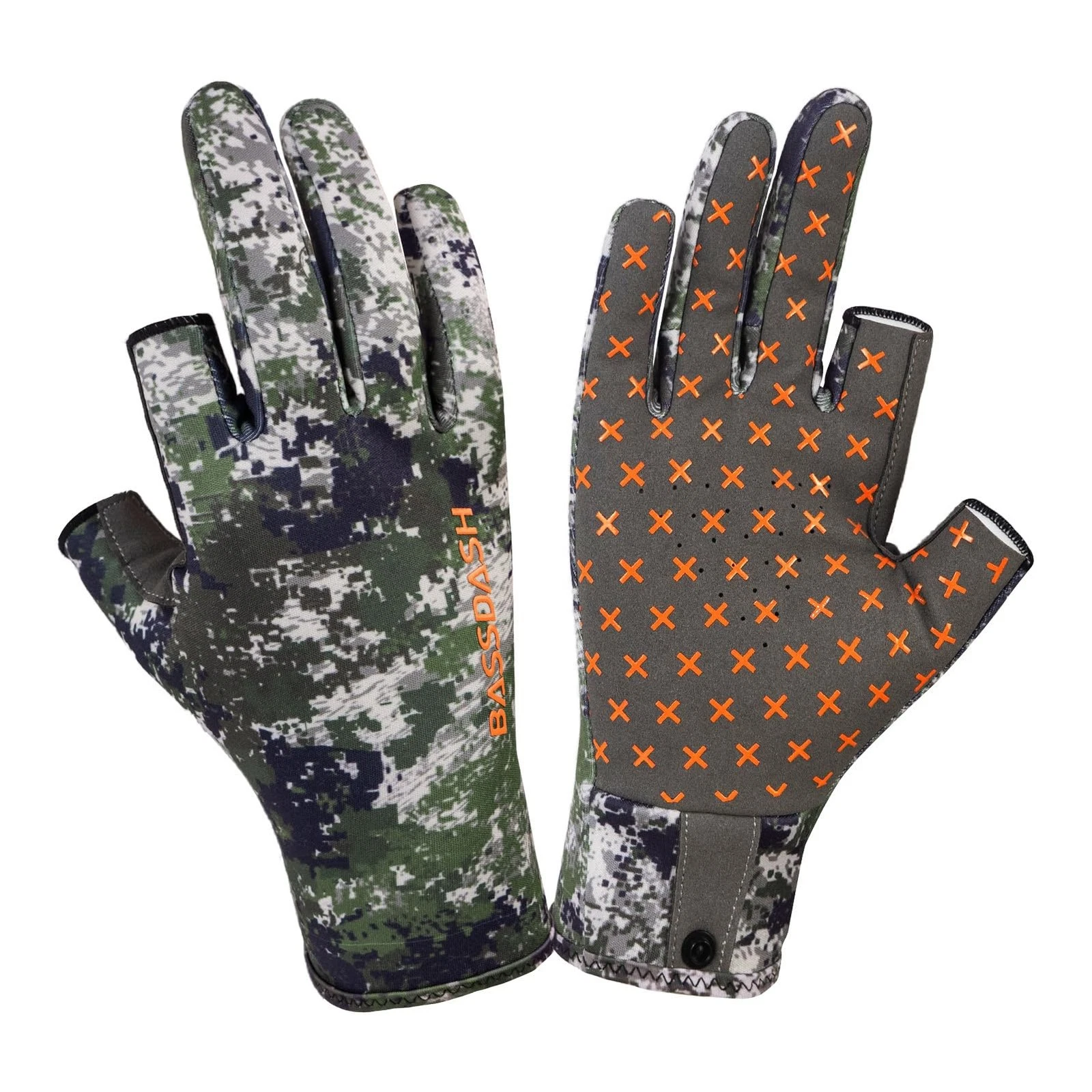 Unisex Fingerless Fleece Liner Camo Hunting Gloves for Cold Weather UPF 50+ L...