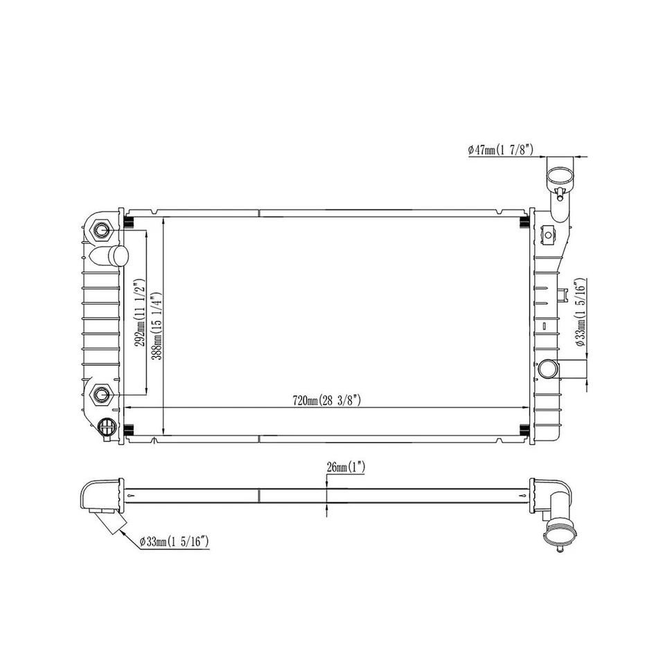 658 Radiator for Buick Regal 1988-90 Chevy Lumina 1990-93 Olds Cutlass 1988-91 Foto 4 de 4