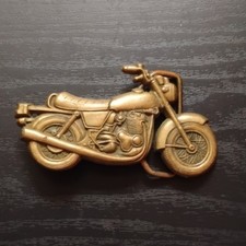 1979 Vintage Baron Buckle Solid Brass Motorcy...
