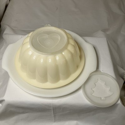 Vintage Jell N Serve Tupperware Jello Mold with 2 Different Top Design Options