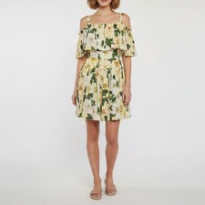 Dolce Gabbana Multicolour Floral Print Cotton Camellia Mini Dress S