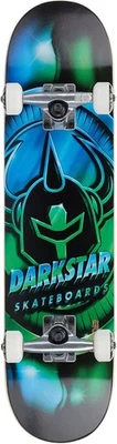 Darkstar 7.25" Anodize Green/Blue Skateboard Complete Soft Wheels/Tensor Trucks