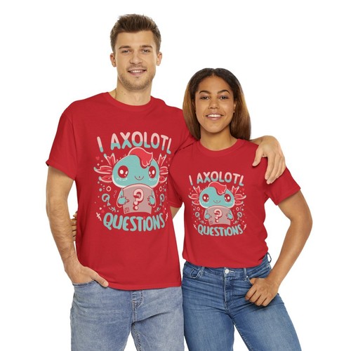I Axolotl Questions Retro Funny Gift Graphic Tee Shirt, S-5XL - Bild 47 von 49