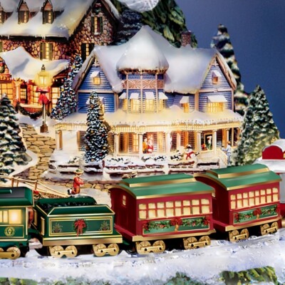 新品未使用「トーマスキンケード クリスマスツリー ワンダーランド エクスプレス」 Bradford Thomas Kinkade Wonderland Express Christmas Tree Decor
