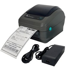 TESTED Zebra GK420d Direct Thermal Barcode Label Printer Dispenser USB LAN