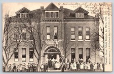 Le Mars IA~Boys Segregated @ Franklin St School~Some Girls Sit in Windows~Winter