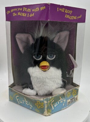 New Original 1998 Tiger Electronics Tuxedo Furby Model 70-800 In Original Box