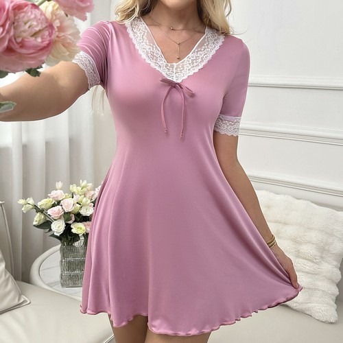 Women's Sexy Lingerie Sleepwear Babydoll Underwear Lace Dress G-String Nightwear - Picture 43 of 56