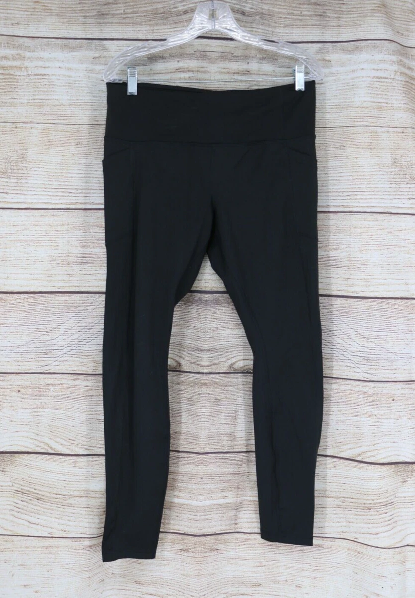 Avia Womens Active Fitted Yoga Leggings Pants Size Large 12 14 Black
