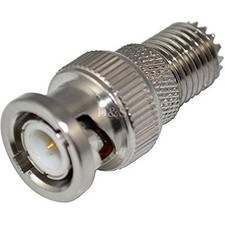 BNC Male Plug to Mini UHF Female Jack straight RF Coaxial Adapter Connector new