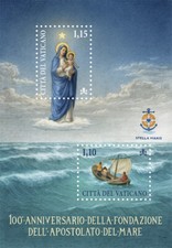 VATICAN 2020 FEUILLET 100E ANNIVERSAIRE DE LA FONDATION DE L'APOSTOLAT DE LA MER
