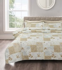 Maya Floral Patchwork Vintage Duvet Cover & Pillowcase Set Single Double King
